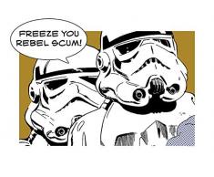 Komar Wandbild Star Wars Classic Comic Quote Stormtrooper | Kinderzimmer, Jugendzimmer, Dekoration, Kunstdruck | ohne Rahmen | WB120-70x50 | Größe: 70 x 50 cm (Breite x Höhe)