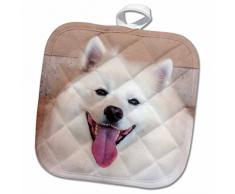 3dRose Topflappen, weiß, 20,3 x 20,3 cm