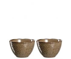 LEONARDO Schale Matera 2-er Set, 15,3 cm, 2 Keramik Schalen, spülmaschinengeeignet, mit Glasur beige, 026981