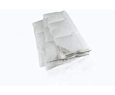 RIBECO Federbettdecke, Hülle: 100% Baumwolle, weiß, 155x220 cm