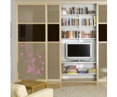 INDIGOS 4052166139830 Wandtattoo w649 schöne Blumen Wandaufkleber 120 x 92 cm, violett