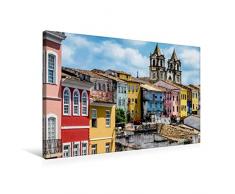 Premium Textil-Leinwand 75 cm x 50 cm quer, Pelourinho Salvador da Bahia | Wandbild, Bild auf Keilrahmen, Fertigbild auf echter Leinwand, Leinwanddruck: Bahia - die Wiege Brasiliens (CALVENDO Orte);CALVENDO Orte