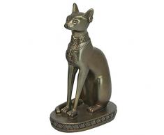Design Toscano Bastet, Cat Goddess of Ancient Egypt Statue, Polyresin, Bronze, 7.5 inch, medium