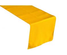 LA, Leinen, Polyester, Popelin, Tischläufer, Polyester, Yellow Dark, 35.56 x 274.3 x 0.04 cm