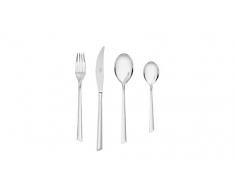 Gerlach Besteck-Set Glänzend Flames, Edelstahl, Silber, 30 x 27 x 5 cm, 24-Einheiten