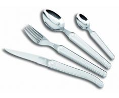 Laguiole Evolution® - 16-teiliges säurehaltiges weißes Designbesteck - Edelstahl und ABS - Besteck für 4 Personen - Präsentationsgeschenkbox