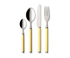 Villeroy & Boch Play! Sunny Day Tafelbesteck, für bis zu 6 Personen, 30-teilig, Edelstahl, Griff aus gelbem Kunststoff