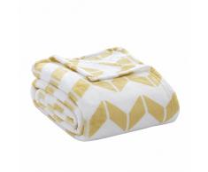Intelligentes Design Plüsch Decke Premium Ultra Weiche Kuscheldecken für Bett, Couch oder Sofa Casual King gelb
