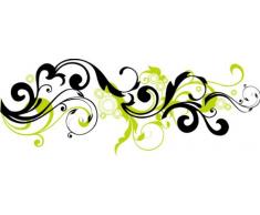 INDIGOS 4051719736366 Wandtattoo MF209 Tribal Ranke Pflanze Blume Retro 96 x 36 cm