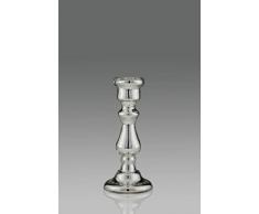 Kerzenleuchter fÃ¼r Stabkerzen H 27,0 cm FuÃ-D 12,0 cm Silberglas