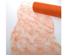 Deko AS GmbH Sizoflor Tischband Wellenschnitt orange ca. 25 cm Rolle 25 Meter 60W 005-R