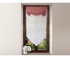 Scheibengardinen Baumwolle 60x120 cm Vichy rot