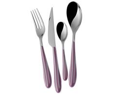 Bugatti ZBLU - 013F50 Zebra Besteckgarnitur, 24-teilig, Tafelservice, SAN/Edelstahl, lila, 22 x 8 x 30 cm