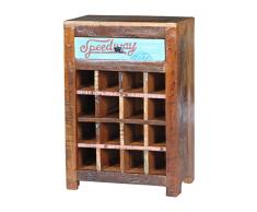 Sit Möbel 5737-98 Weinregal Speedway, 58 x 35 x 80 cm, recyceltes Altholz, bunt lackiert