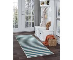 Universal Teppiche Streifen Transitional Läufer Accent Bereich Teppich, Aqua, 221 x 79 cm