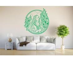 INDIGOS Wandtattoo, Vinyl, grün, 120 x 116 x 1 cm