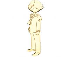 Dayka Trade Holzfigur, mehrfarbig, 17 x 4 cm