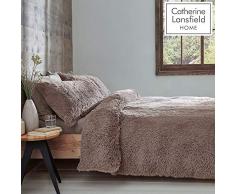 Catherine Lansfield Bettwäsche-Set für Doppelbett, naturfarben