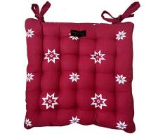 Ragged Rose Sitzkissen, Weihnachtsmotiv, 100% Baumwolle, 40 x 40 cm, Rot