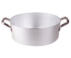 Pentole Agnelli Schmorpfanne aus Aluminium mit 2 Griffen, Edelstahl 40 cm