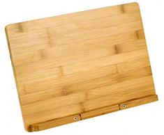 Moses Buchständer Bambus Natur libri_x | Verstellbare Buchstütze in Einer Geschenkbox | Kochbuchständer, braun, One Size