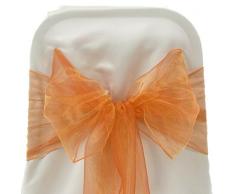 Firefly importen Organza Stuhl Schleifen Band, Orange, 9-Inch by 10-Feet