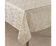 SARO LIFESTYLE 1385.GL52S Bottega Collection Foil Print Table Topper, 52, Gold