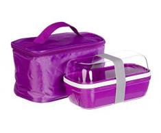 toyma 992/54 – Lunchbox mit Kühltasche und Besteck, 1750 ml, lila