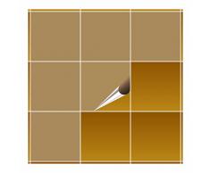 FoLIESEN Fliesenaufkleber fÃ¼r Bad und KÃ¼che - 20x20 cm - Hellbraun glÃ¤nzend - 250 Fliesensticker fÃ¼r Wandfliesen