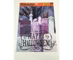 Mello Smello 3D Gruselige Halloween-Poster Happy Halloween - Graveyard