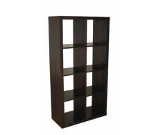 PHOENIX 118102NU 4x2 Regal, Holz, schwarz-braun, 29x77.4x148.4 cm