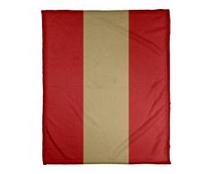 ArtVerse NFS San Francisco Football Stripes Decke Coral Fleece, 50 x 60, Rot und Gold