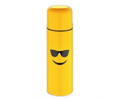 Emoticonworld Thermoskanne, Edelstahl, Gelb, 28.5 x 9 x 9 cm