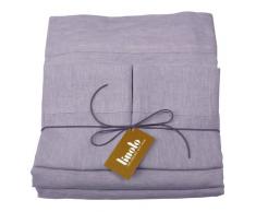 LINOTO Bettwäsche 4-teilig 100% Leinen Queen Lavendel