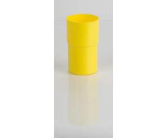 Kimmel Tasse Trinkbecher Becher bruchsicher stapelbar Mehrweg 250 ml, Kunststoff, Gelb