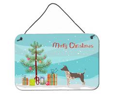 Carolines Treasures American Hairless Terrier Weihnachtsbaum, Türaufhängung, Wanddekoration, mehrfarbig