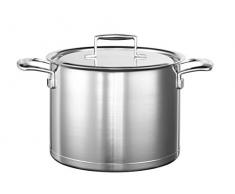 KitchenAid Kochtopf, Edelstahl, Silber, 24 cm