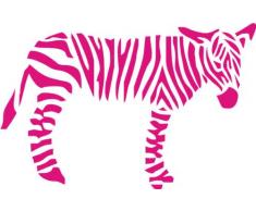 INDIGOS 4250380595337 Wandtattoo W056 Zebra Afrika 80 x 52 cm, pink