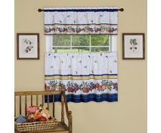 Achim Home Furnishings Fruity Fliesen Fenster Vorhang Etagen & Querbehang Set, 147,3 x 91,4 cm Multi