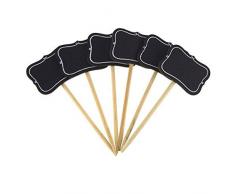 Firefly importen fmc000cd958b Mini Kreidetafel Halterung Holz Einsatz (6 Pack), 4–3/10,2 cm