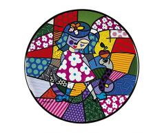 Goebel Girl with Snake Wandteller, Porzellan, bunt, 36 x 36 x 3 cm