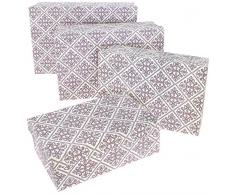 Arteregal Boxen-Set, Pappe, Mehrfarbig Rhombus, 24.0 x 16.0 x 9.0 cm, 4 Stück