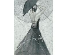 Eurographics JI1038 Joani, Beautiful Back with Parasol 50 x 70 cm, Hochwertiger Kunstdruck - Akt - Erotik