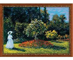 Riolis Frau im Garten Kreuzstichpackung, Baumwolle, Mehrfarbig, 40 x 30 x 0,1 cm