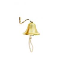 Trademark Innovations Schiffsglocke mit Seilgriff, messingfarben