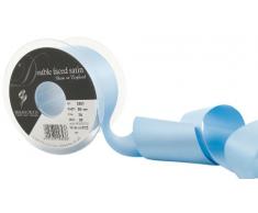 Berisfords 3501 Doppelseitiges Satinband, 20 m x 50 mm, Kornblumenblau
