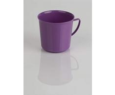 Kimmel Henkelbecher Henkeltasse Teetasse Kaffeebecher Mehrweg bruchsicher 330 ml, Kunststoff, Violett