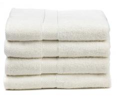 Ariv Collection Premium Badetücher aus Bambus-Baumwolle, natürlich, saugfähig und umweltfreundlich, 76,2 x 132,2 cm, weiß, 30 x 52