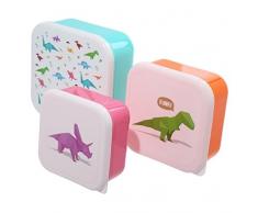 Origami Dinosaurier Vesperdosen-3er Set, Lunchbox, Brotdosen mit Dinos - Design by Jack Evans