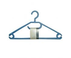 H & L Russel Kleiderbügel mit drehbaren Haken, transluzent blau, 3 Stück